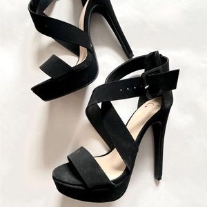 Black Strappy Heels
